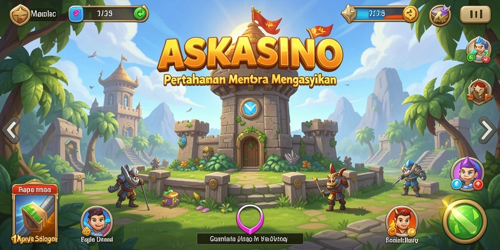 Tampilan gameplay seru dari game Tower Defense ASKASINO.