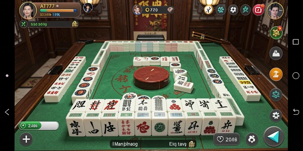 Tampilan permainan Mahjong yang menarik dalam AT777.