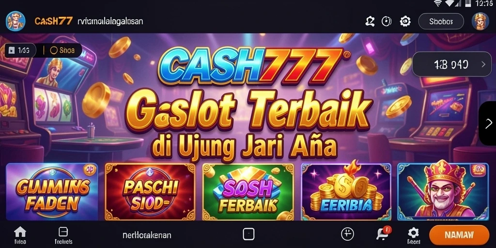 Menampilkan gameplay mendebarkan dari CASH777 dengan berbagai tema slot.