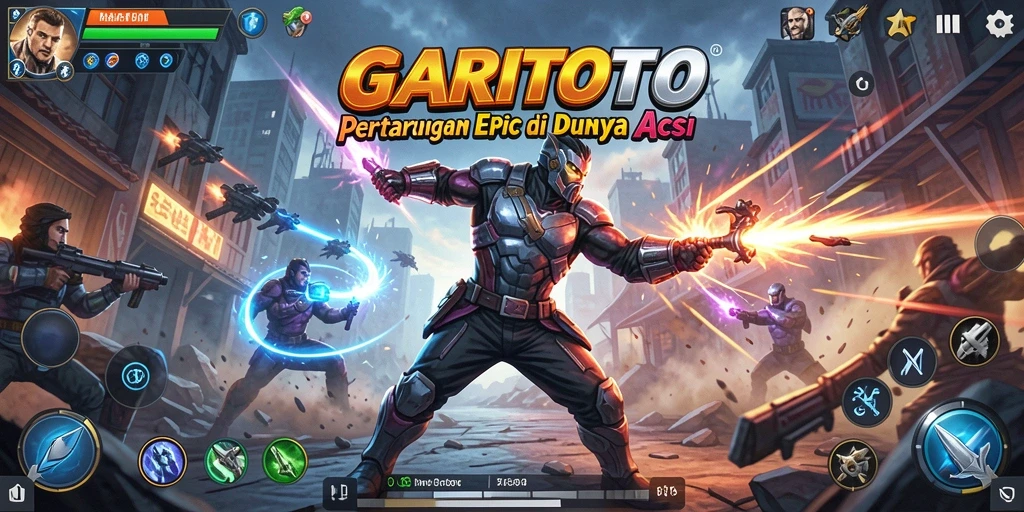 Screenshot GARITOTO menampilkan aksi mendebarkan dalam pertempuran.