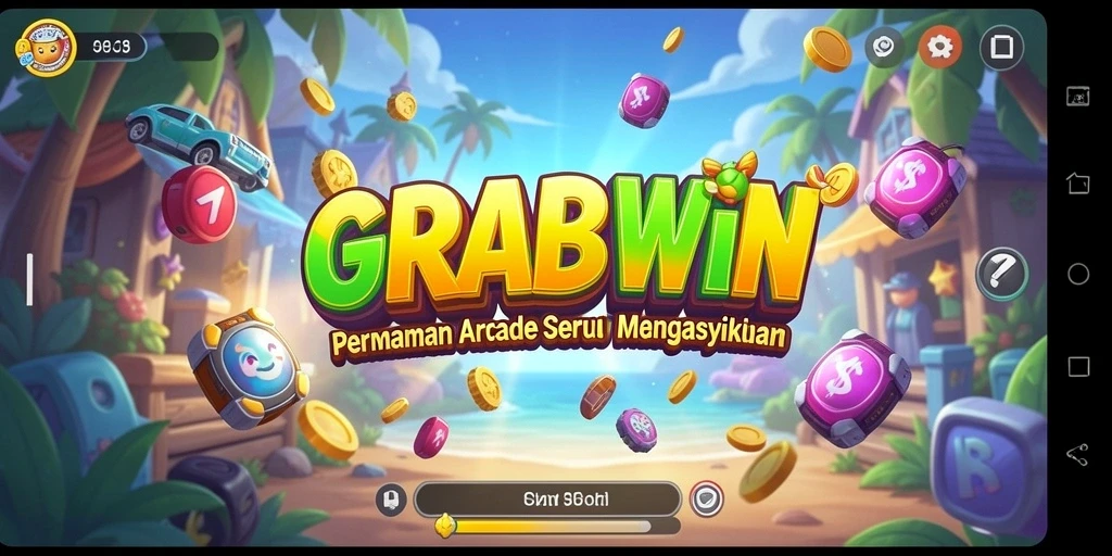 Tampilan gameplay seru di GRABWIN yang penuh warna.