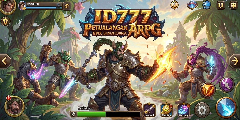 Tampilan game ID777 dengan aksi pertarungan ARPG yang seru.