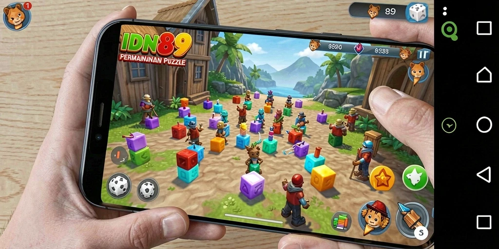 Screenshot gameplay IDN89 menampilkan tantangan Puzzle yang menarik.
