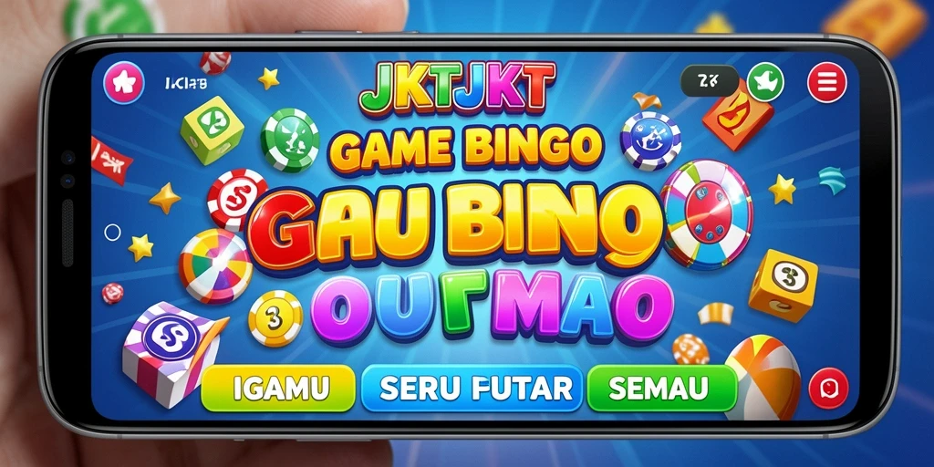 Screenshot permainan Bingo JKTJKT yang penuh warna dan seru.