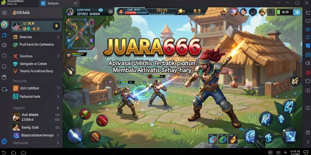Tampilan utama JUARA666 dengan berbagai fitur utilitas