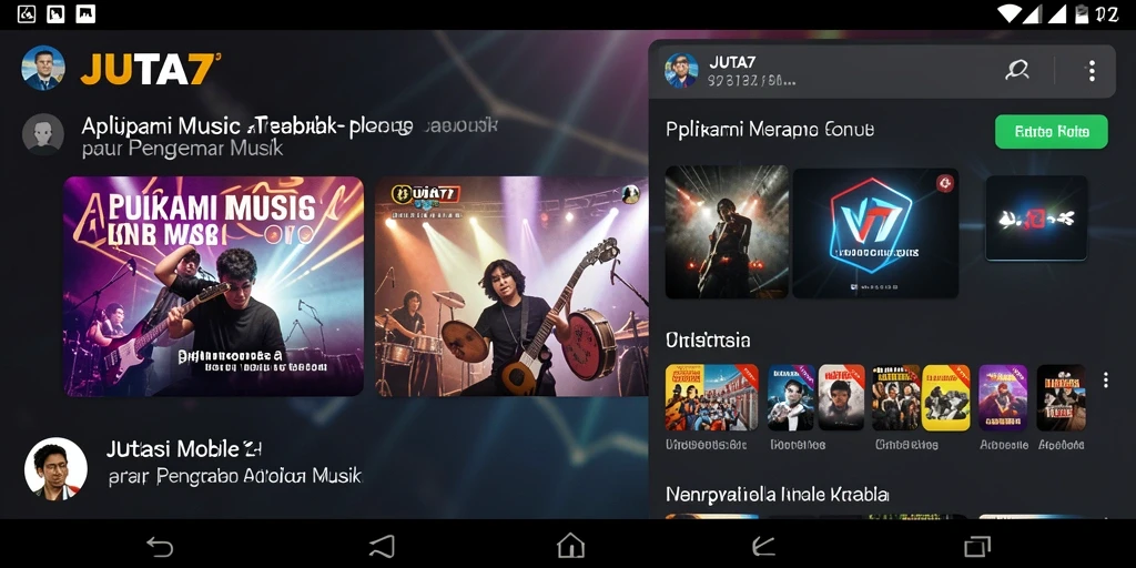 Tampilan gameplay JUTA7 dengan interaksi musik yang seru.
