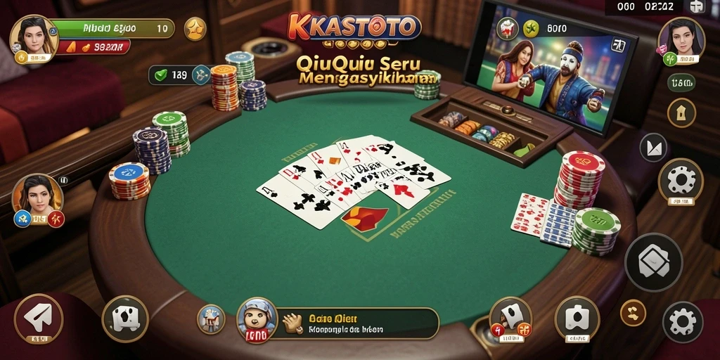 Screenshot KASTOTO menunjukkan momen seru bermain QiuQiu.