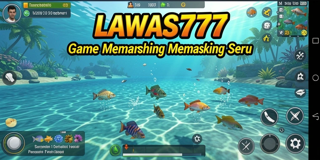 Tampilan gameplay dalam LAWAS777 yang menarik saat memancing.