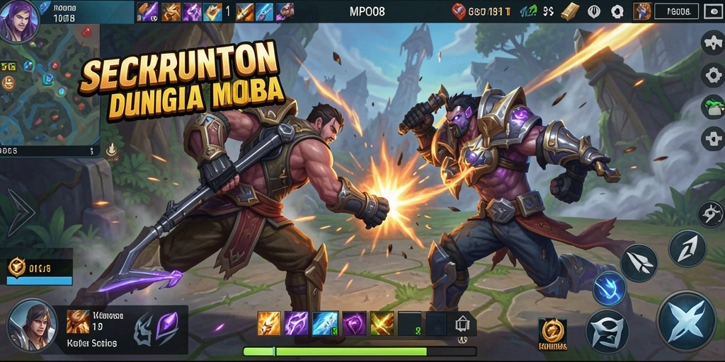 Screenshot MPO08 menampilkan aksi seru dalam pertempuran MOBA.