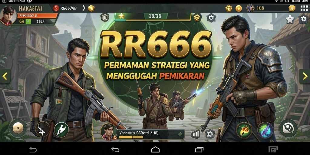 Tangkapan layar gameplay RR666 menunjukkan pertempuran strategi yang intens.