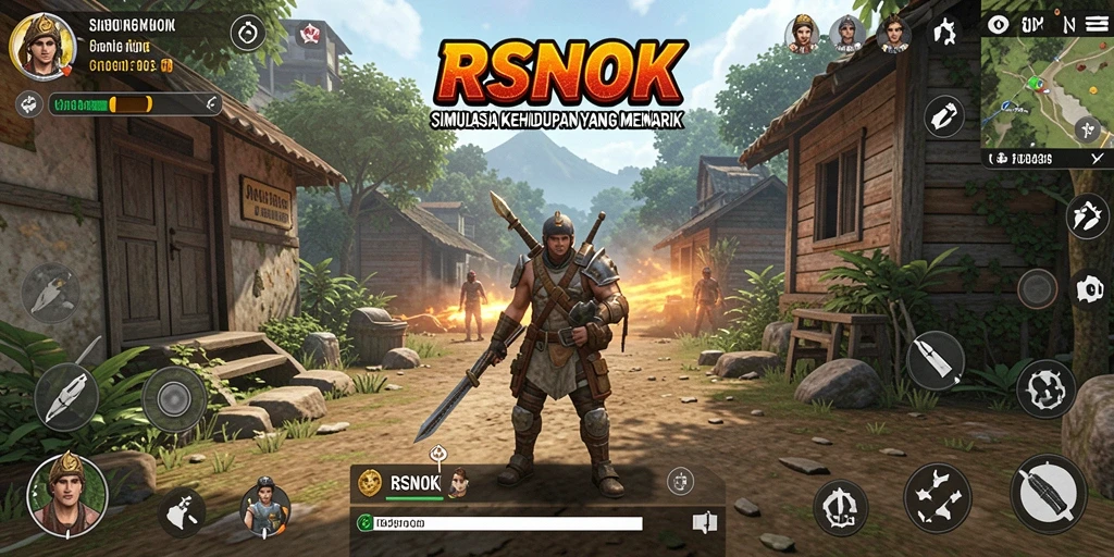 Tampilan gameplay RSNOK yang mendebarkan dalam simulasi kehidupan.