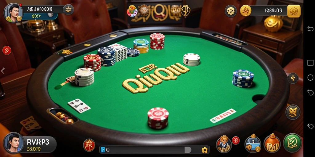 Tangkapan layar utama RVIP3 menampilkan gameplay QiuQiu yang seru.