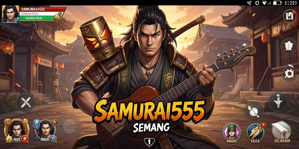 Tampilan gameplay SAMURAI555 yang penuh warna dan dinamis.