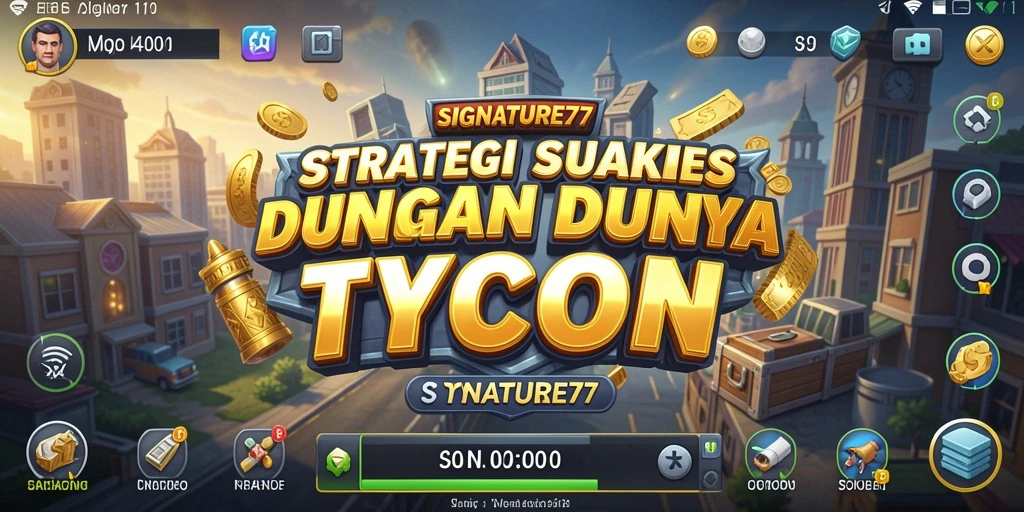 Tangkapan layar dari gameplay SIGNATURE77 menampilkan manajemen bisnis yang mendalam.