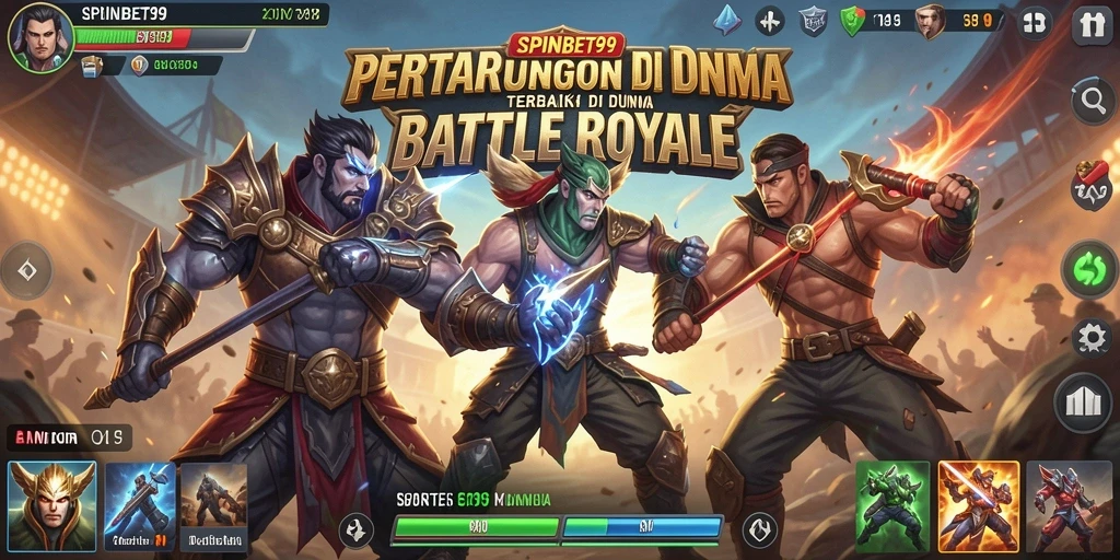 Gameplay seru SPINBET99 dalam pertempuran Battle Royale.