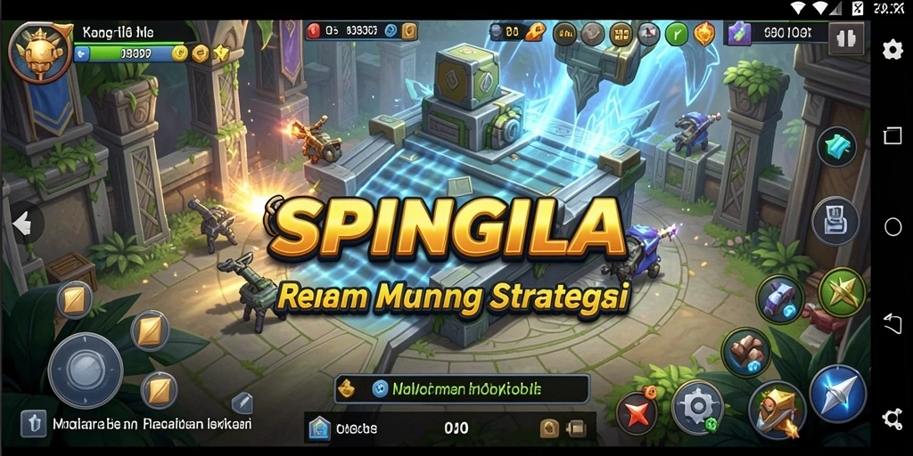 Tangkapan layar SPINGILA menampilkan aksi pertempuran strategis yang mendebarkan.