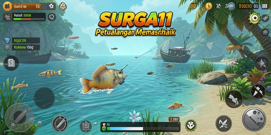 Tangkapan ikan yang mengesankan dalam gameplay SURGA11.