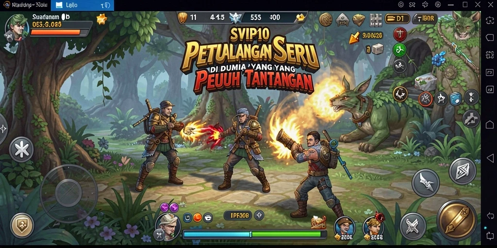 Gameplay petualangan yang mendebarkan dan penuh warna.
