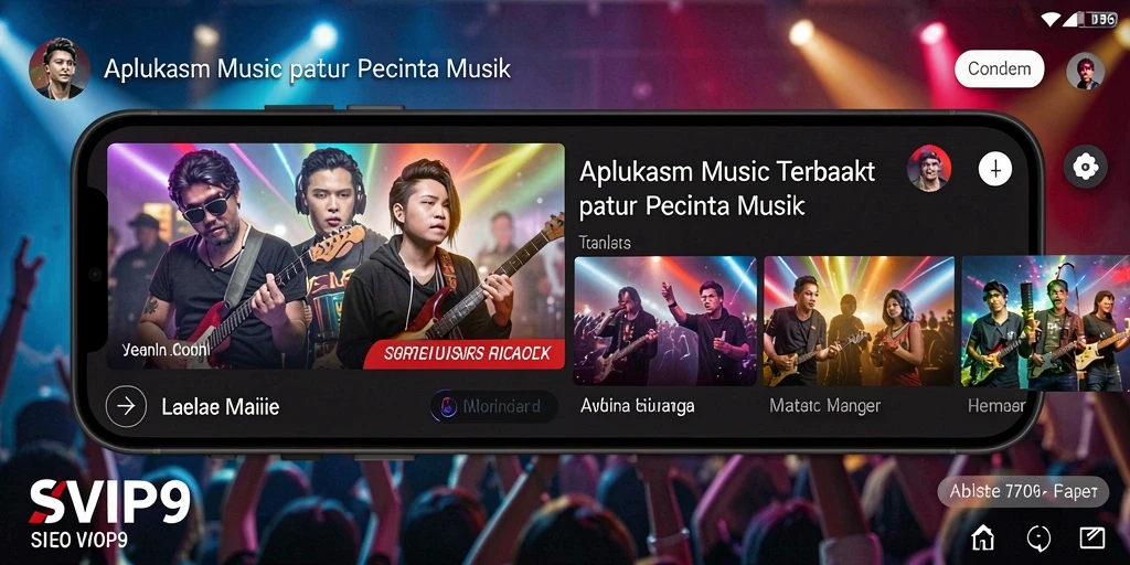 Screenshot gameplay SVIP9 yang menunjukkan pengalaman bermain musik.