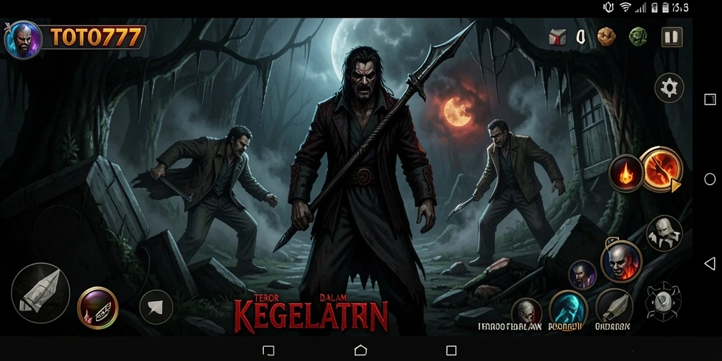 Screenshot menampilkan suasana mencekam dalam gameplay TOTO777.