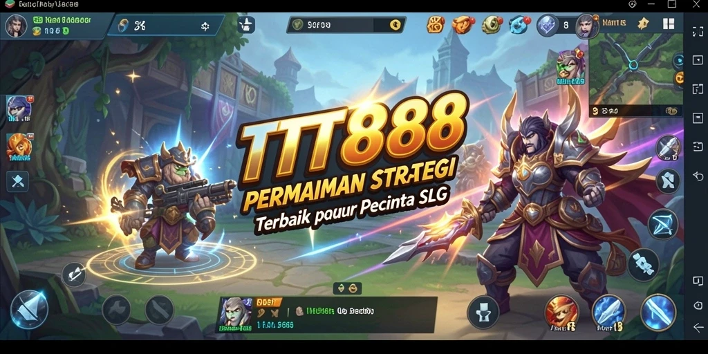 Tangkapan layar gameplay TTT888 yang menunjukkan strategi pertempuran mendebarkan.