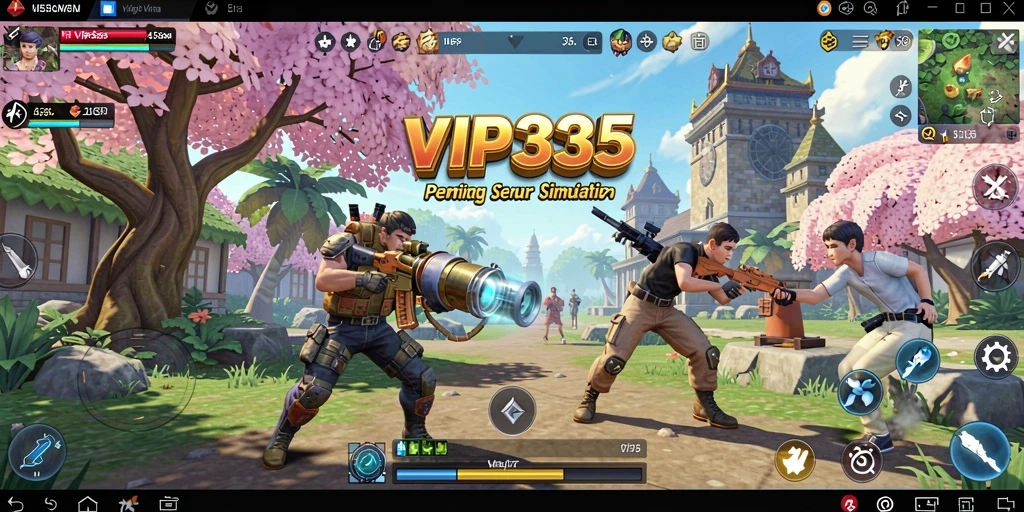 Tampilan gameplay menarik dari VIP333 yang menunjukkan dunia yang dibangun oleh pemain.