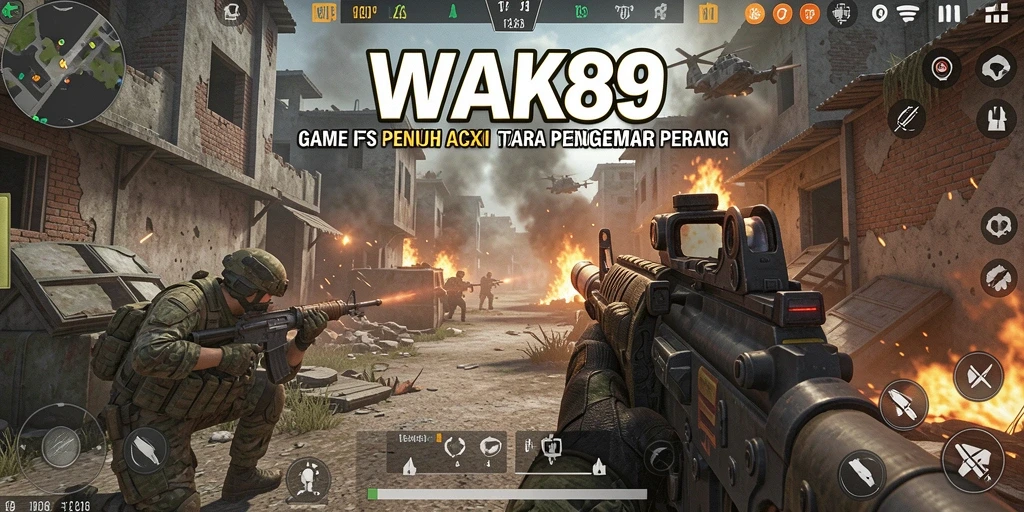 Tampilan seru gameplay WAK89 saat bertempur di medan perang.