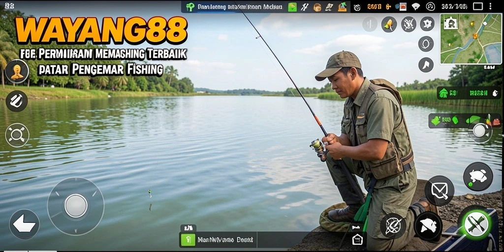Tampilan gameplay WAYANG88 dengan aksi memancing yang seru.