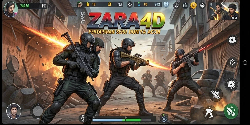 Tampilan gameplay ZARA4D yang menegangkan dan seru.
